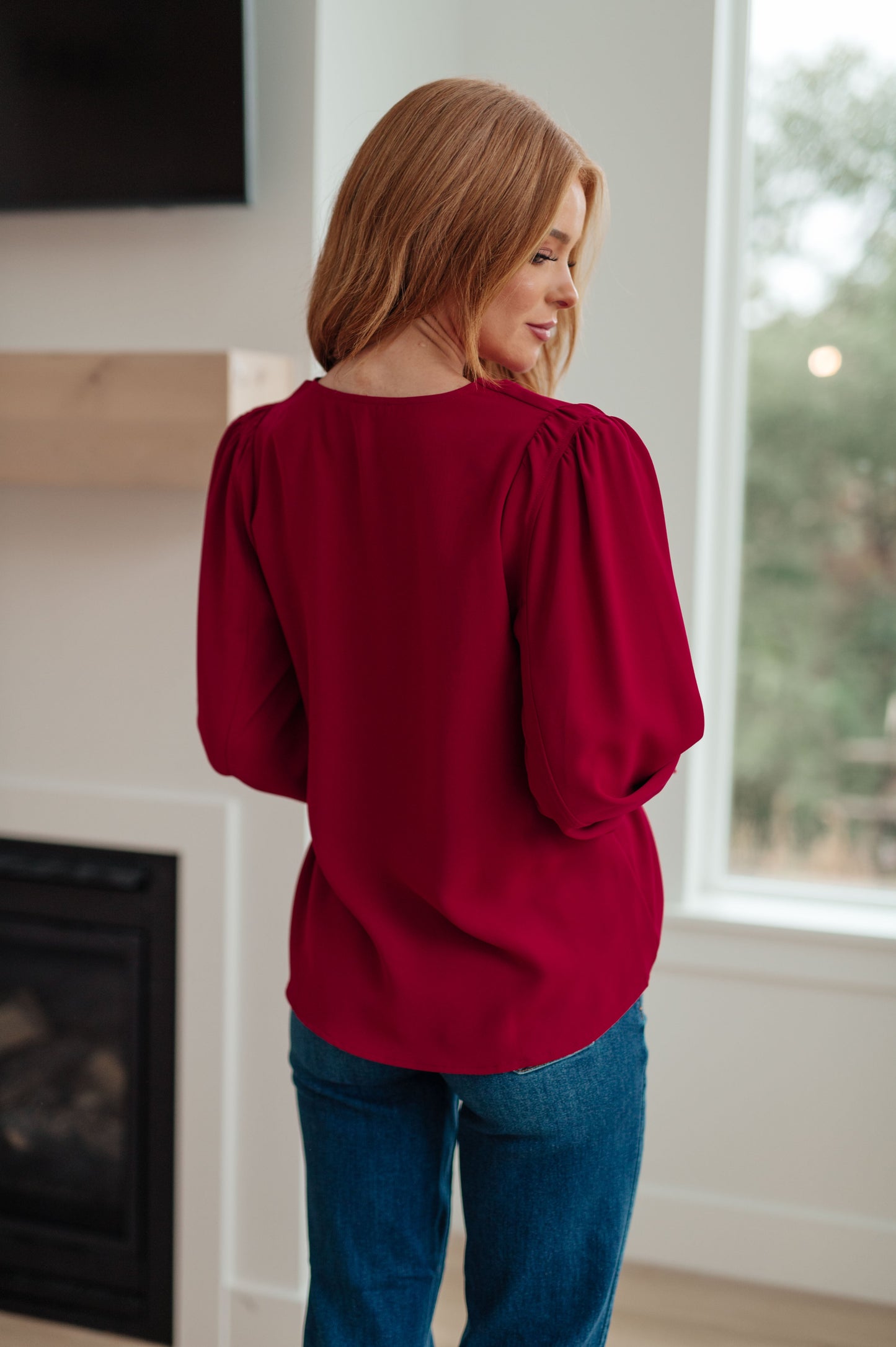 Back in Business V-Neck Blouse