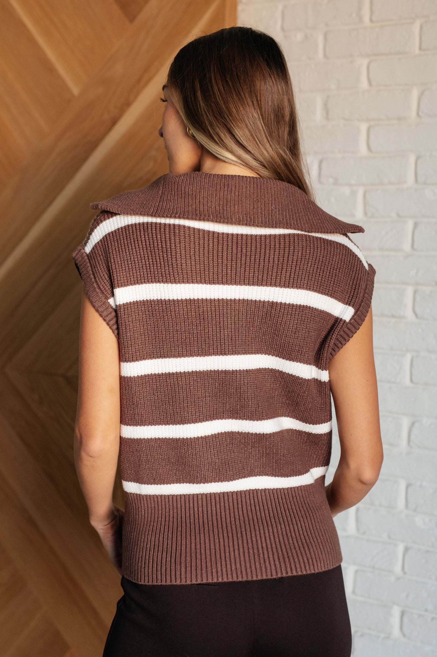 Tea Service 1/4 Zip Sleeveless Sweater