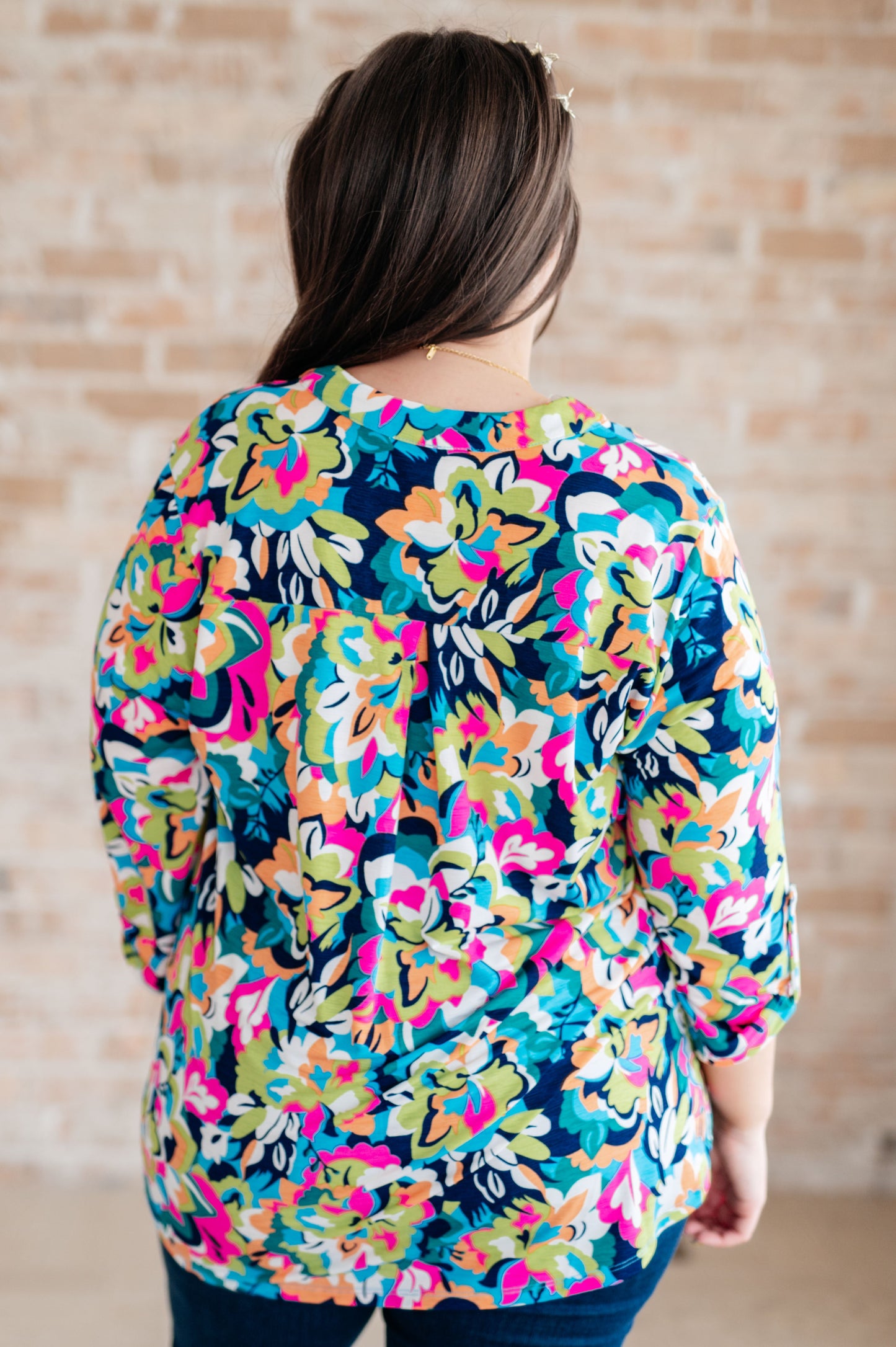 Lizzy Top in Neon Floral