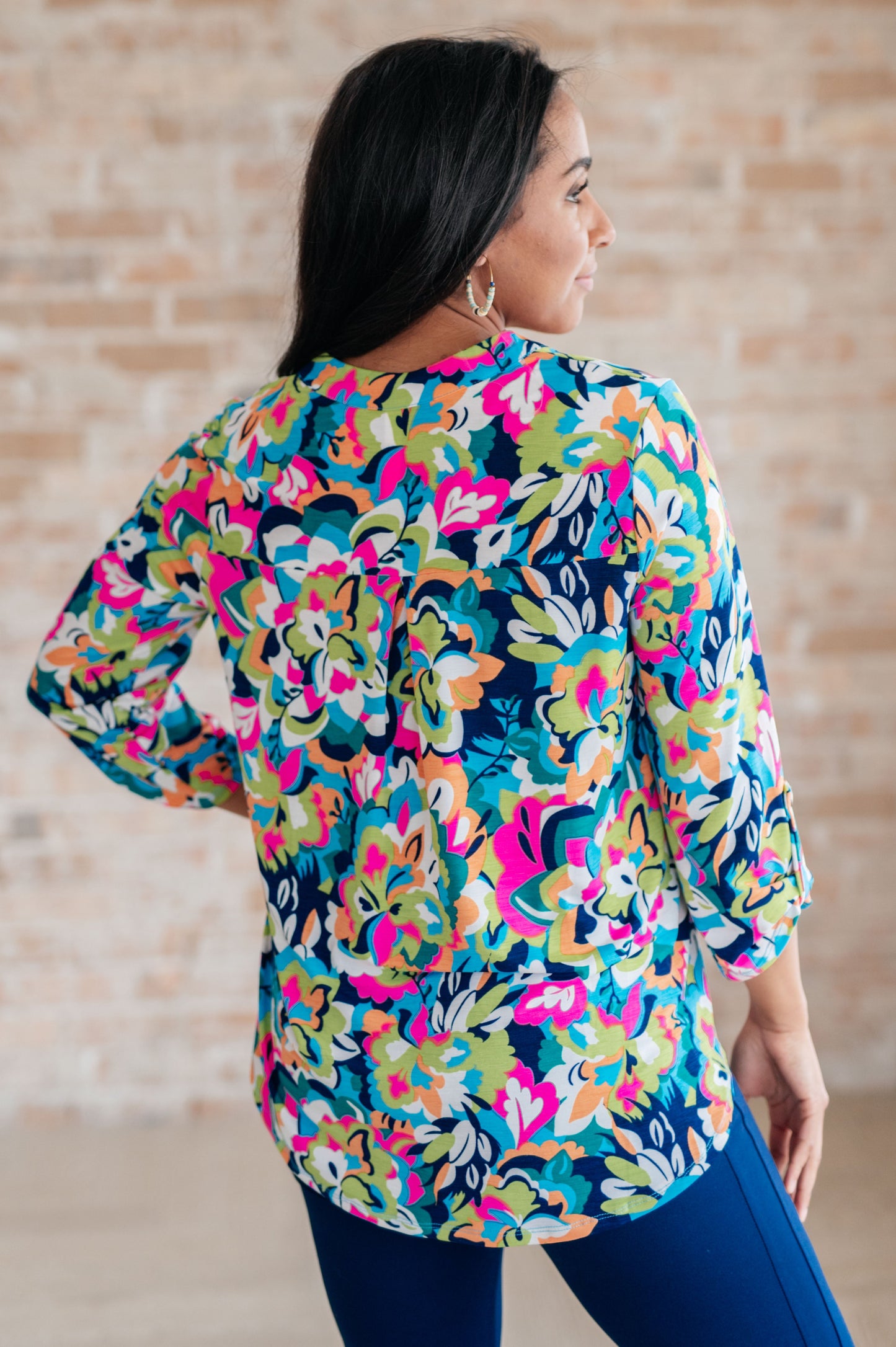 Lizzy Top in Neon Floral